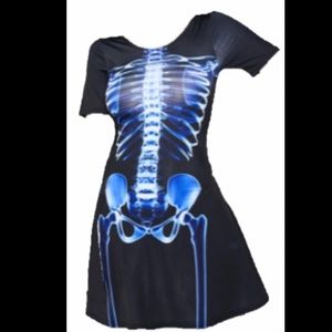 DOLLS KILL SKELETON X-RAY SKATER DRESS